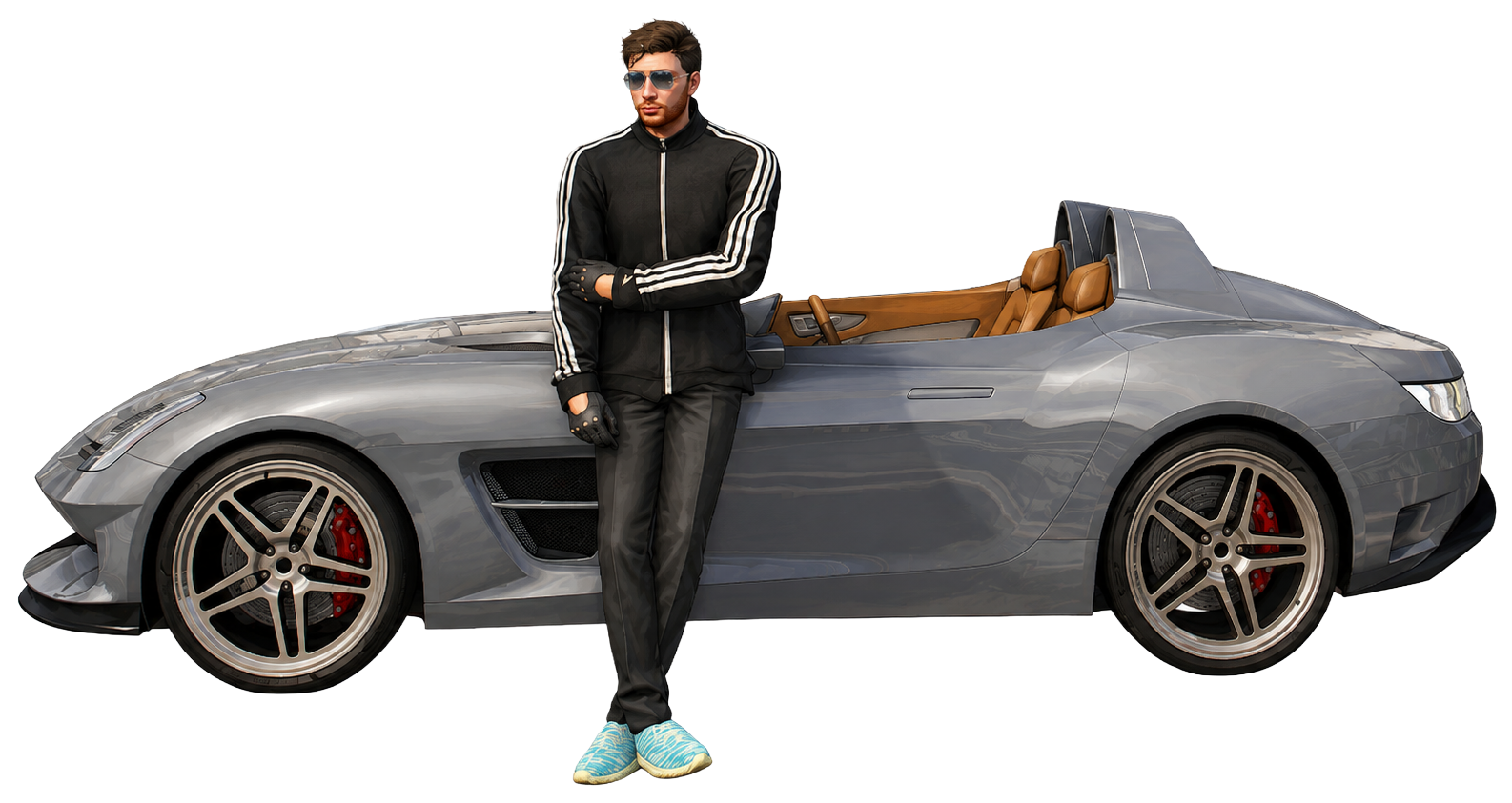 SilverGate Elite member standing beside a silver import vehicle